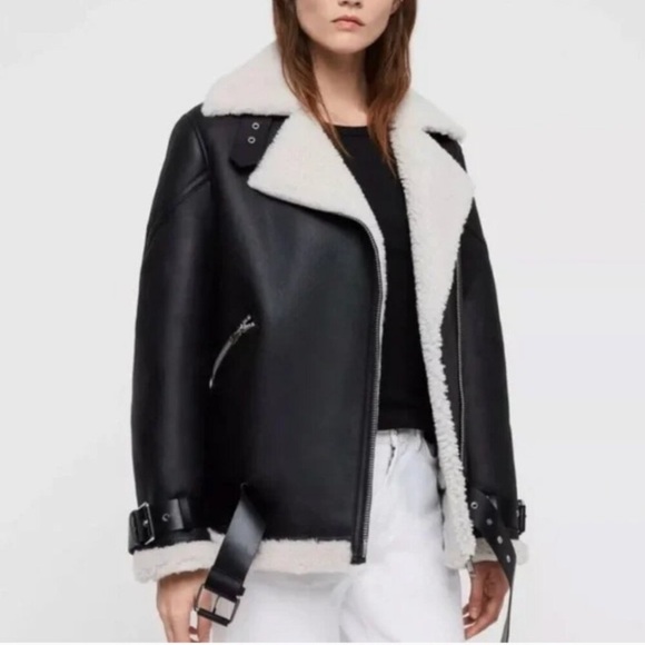 All Saints Jackets & Blazers - All Saints Hawley Shearling Jacket